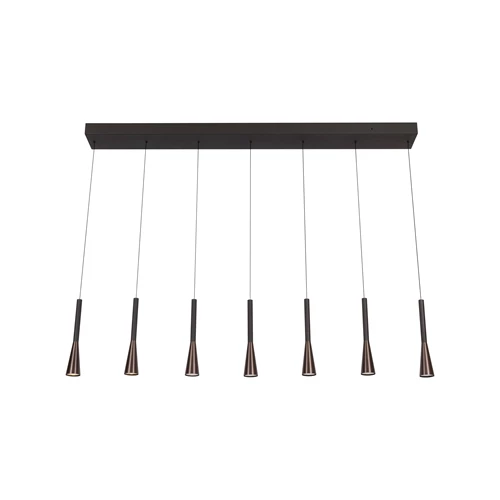 Lucide JOAKIM - Pendant light - LED Dim. - CCT - 7x6,2W 2700K/4000K - Coffee | Premium - turned off